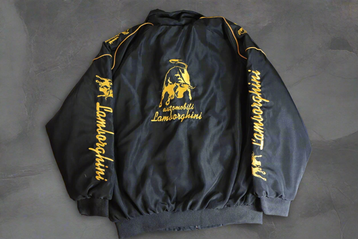 Embroidered Lamborghini Racing Bomber Jacket