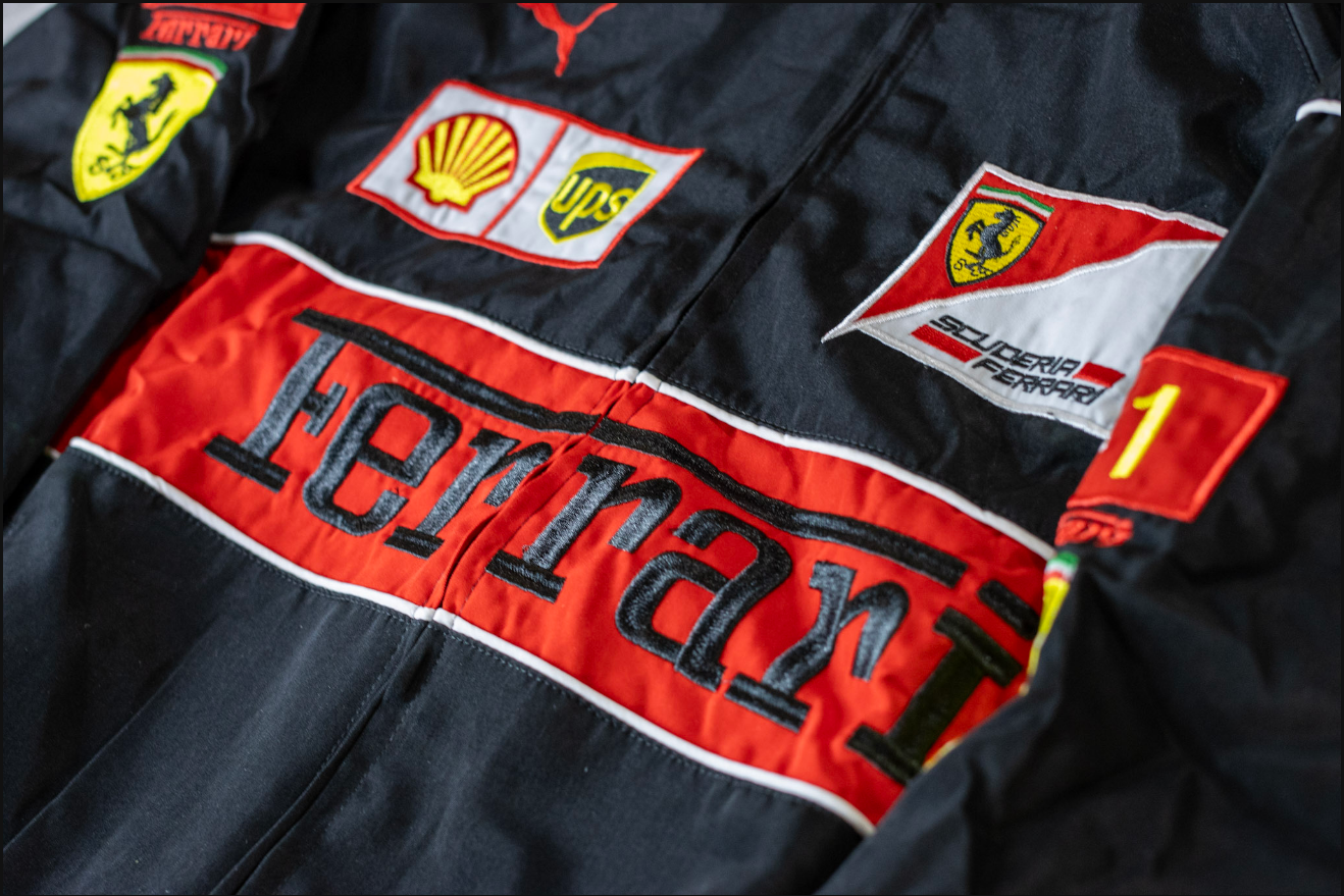 Ferrari Embroidered Racing Bomber Jacket