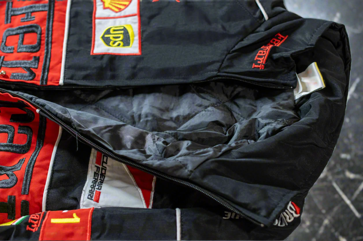 Ferrari Embroidered Racing Bomber Jacket