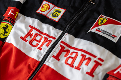 Ferrari Embroidered Racing Bomber Jacket