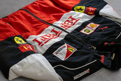 Ferrari Embroidered Racing Bomber Jacket