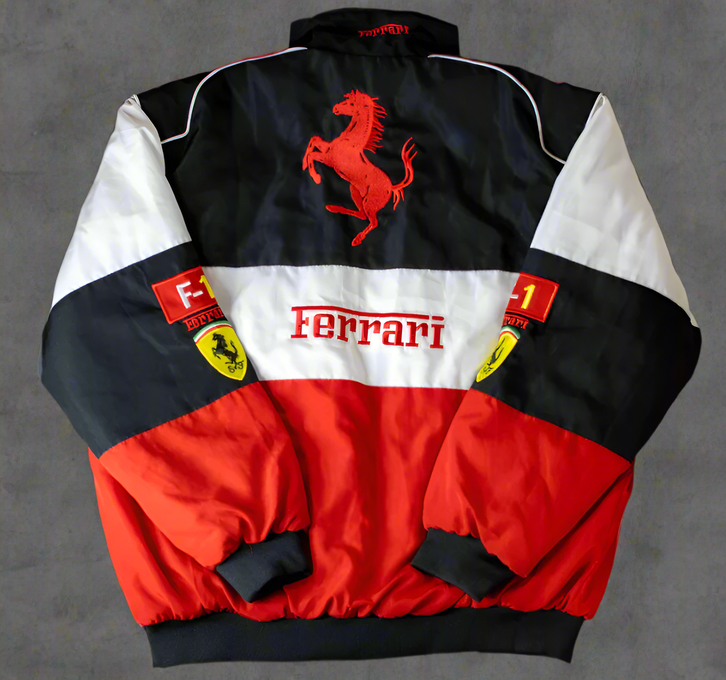 Ferrari Embroidered Racing Bomber Jacket