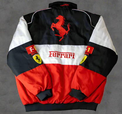 Ferrari Embroidered Racing Bomber Jacket