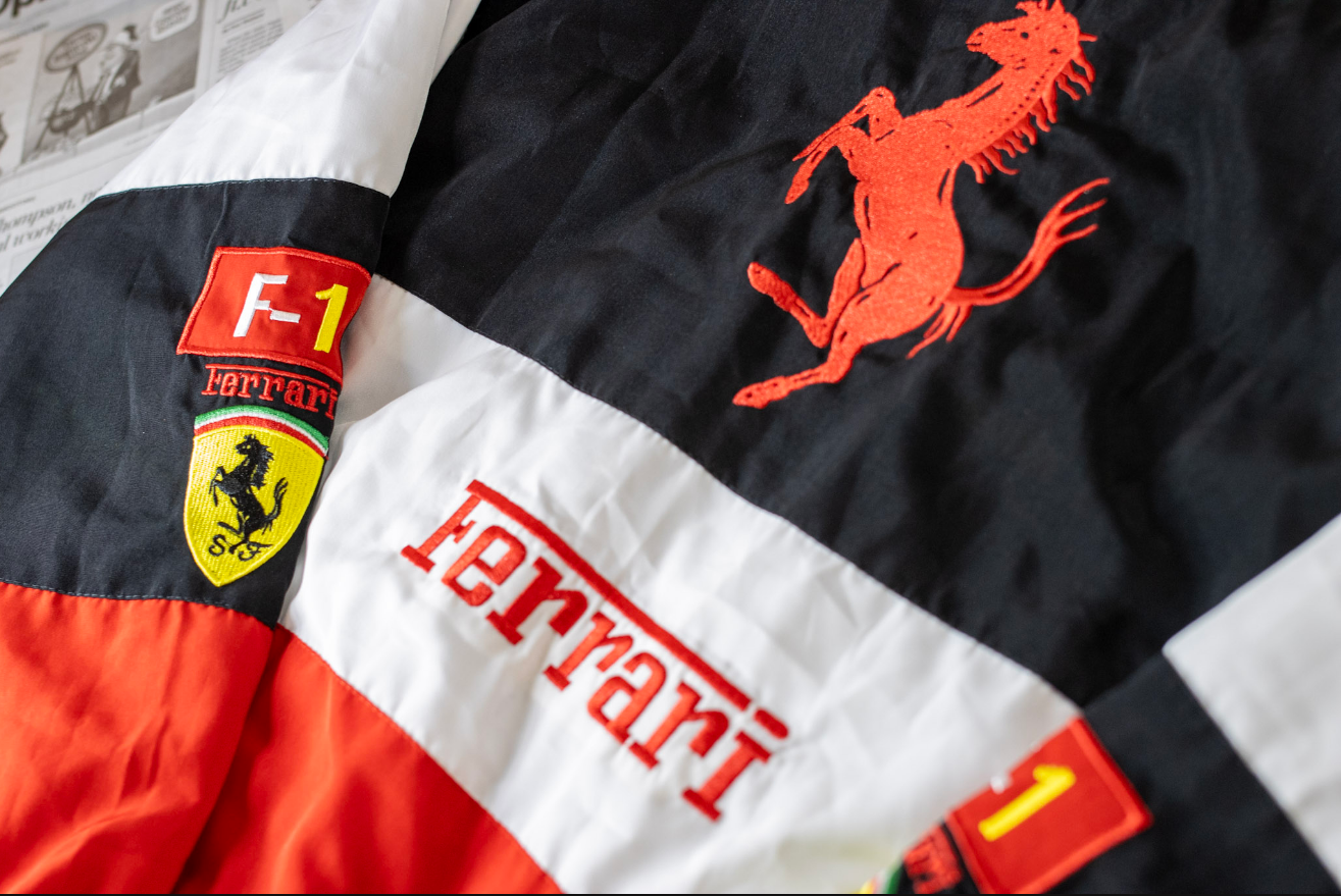 Ferrari Embroidered Racing Bomber Jacket