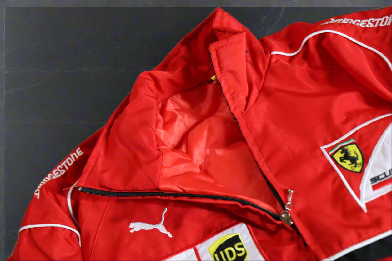 Ferrari Embroidered Racing Bomber Jacket