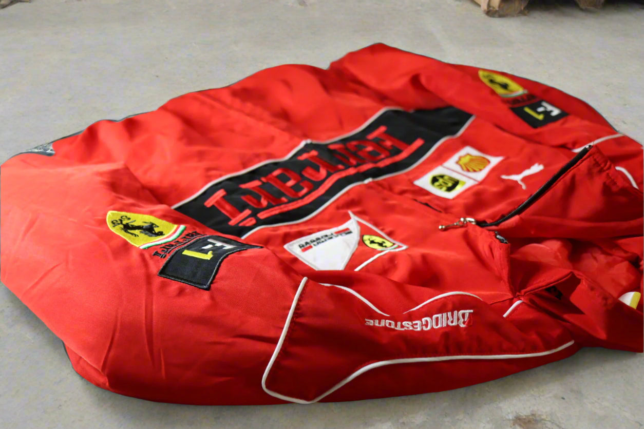 Ferrari Embroidered Racing Bomber Jacket