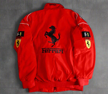 Ferrari Embroidered Racing Bomber Jacket